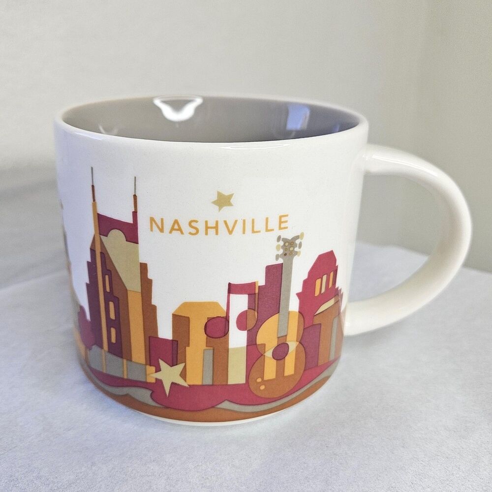 Starbucks Nashville 14 oz Coffee Mug "You Are Here" 2013 Collectible Cup
